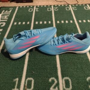 Adidas X Speedflow .3 TF Indoor SWomen's Blue and Pink Indoor Soccer Shoes